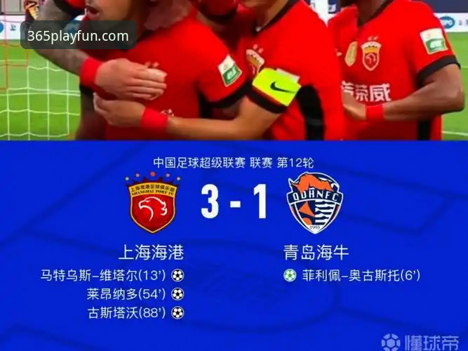 青岛海牛3-1爆冷击败上海海港：中超第9轮深度评测，bet365娱乐App即时数据见证13年首胜